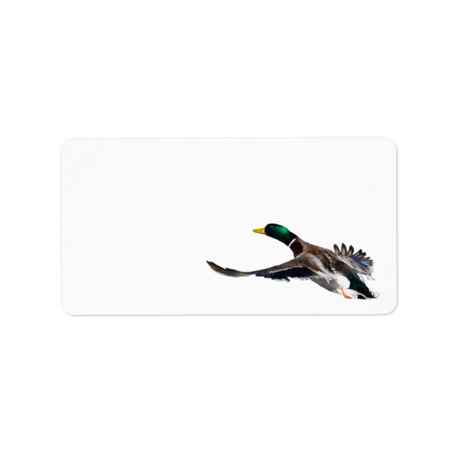duck in flight label (Front)
