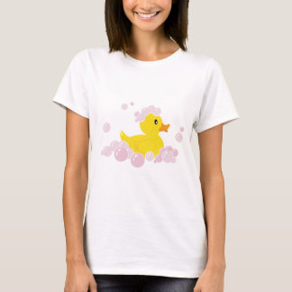 Duck in Pink Bubbles T-Shirt