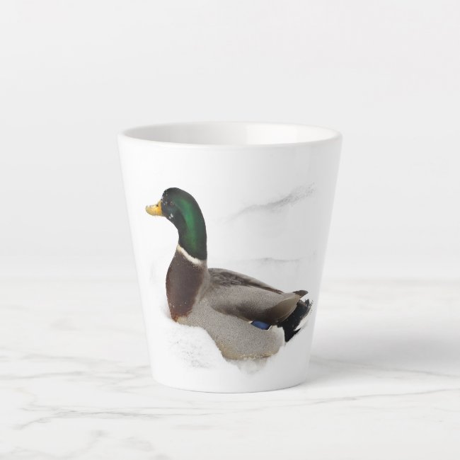 Duck in Snow Latte Mug