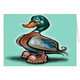 Duck in Work Boots Cards