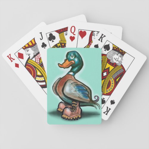 Duck in Work Boots Playing Cards