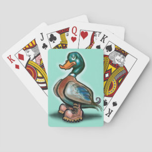 Duck in Work Boots Poker Cards
