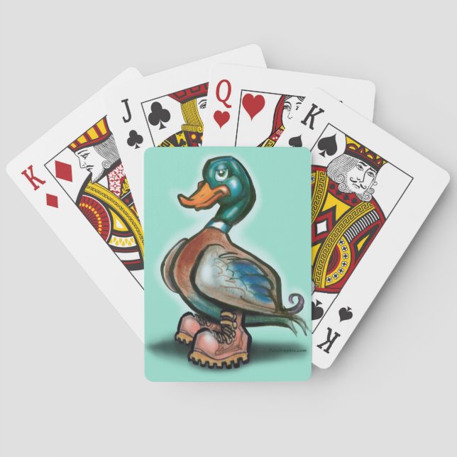 Duck in Work Boots Poker Cards (Back)