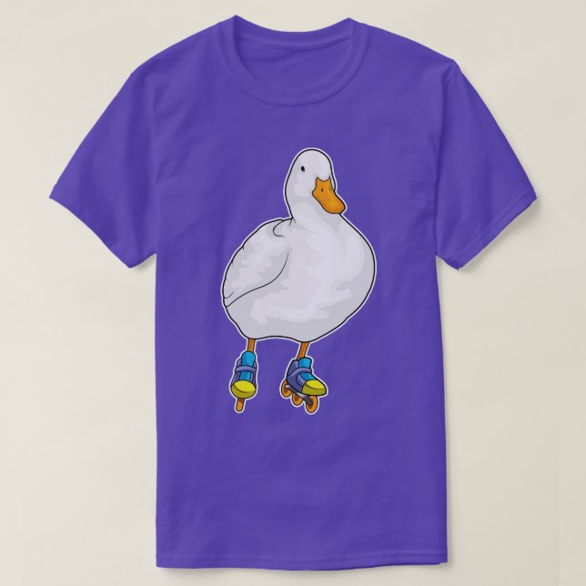 Duck Inline Skating Roller Skates  T-Shirt (Design Front)
