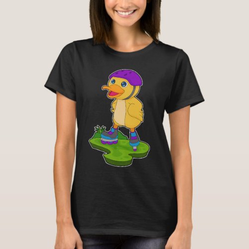 Duck Inline skating Roller skates T_Shirt