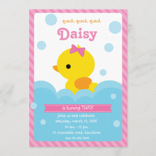 Duck Invitation / Rubber Duck Invitation