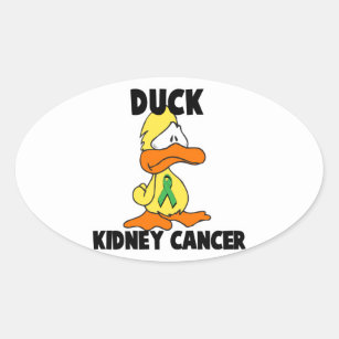 Duck Kidney Cancer Oval Sticker