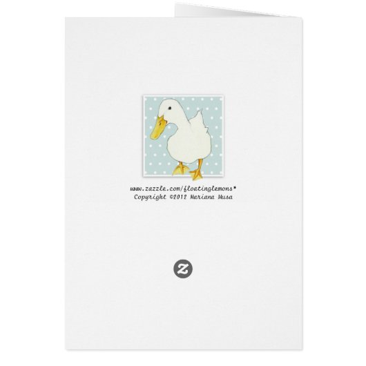 Duck Kiss dots Card (Back)