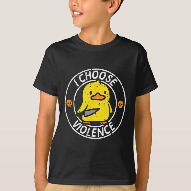 Duck Knife I Choose Funny Sarcasm Joke Humor Gag M T-Shirt (Front)
