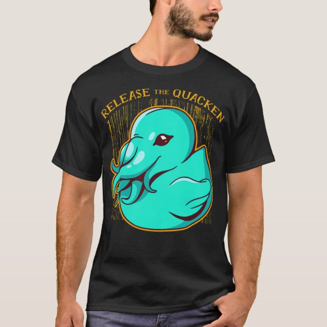 Duck Kraken Monster Mutant dog head dog head  T-Shirt (Front)