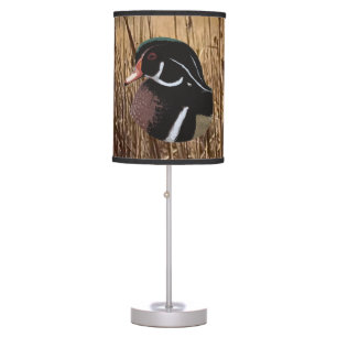 Duck Lamp, Wood Duck Décor, Duck Hunting Table Lamp