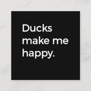 Duck Love I Love Pet Ducks Duck Farmer Square Business Card