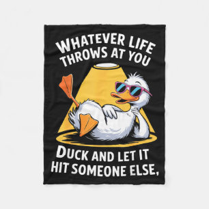 Duck Lover Funny Quote For Men Women Boys Kids Gra Fleece Blanket