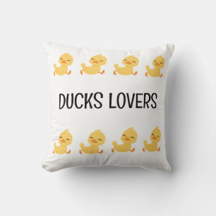 Duck Lovers Throw Pillow