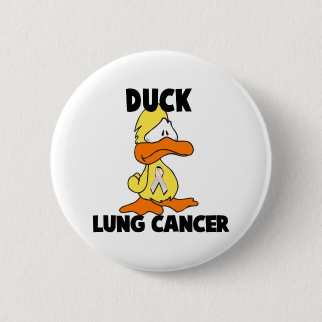 Duck Lung Cancer Pinback Button (Front)