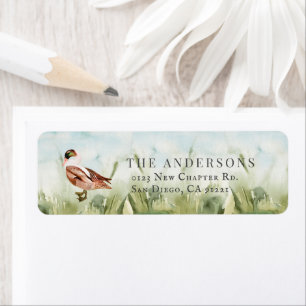 Duck/Mallard Field Watercolor Return Address Label