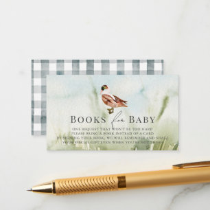 Duck/Mallard Watercolor Field Baby Book Request Enclosure Card
