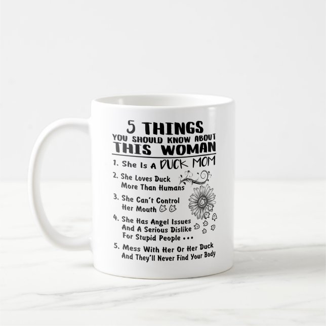 Duck Mom Mug Coffee Cup Funny Gifts Lover Women (Left)