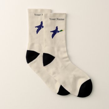 Duck Motif And Name Socks by customthreadz at Zazzle