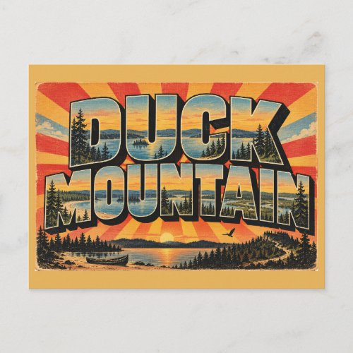 Duck Mountain SK Boreal Forest Lake Art Postcard