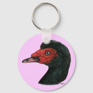 Duck: Muscovy Head Keychain