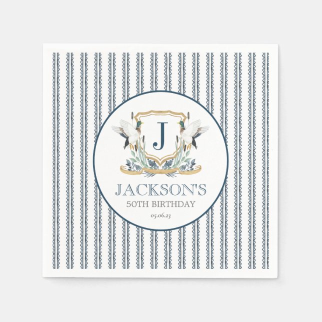 duck napkins, mallard napkins, place setting napkins (Front)