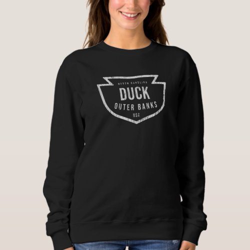 Duck NC Summertime Vacationing Crested Sign Premi Sweatshirt