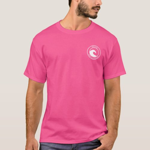 Duck NC White Ocean Wave Circle Design T_Shirt