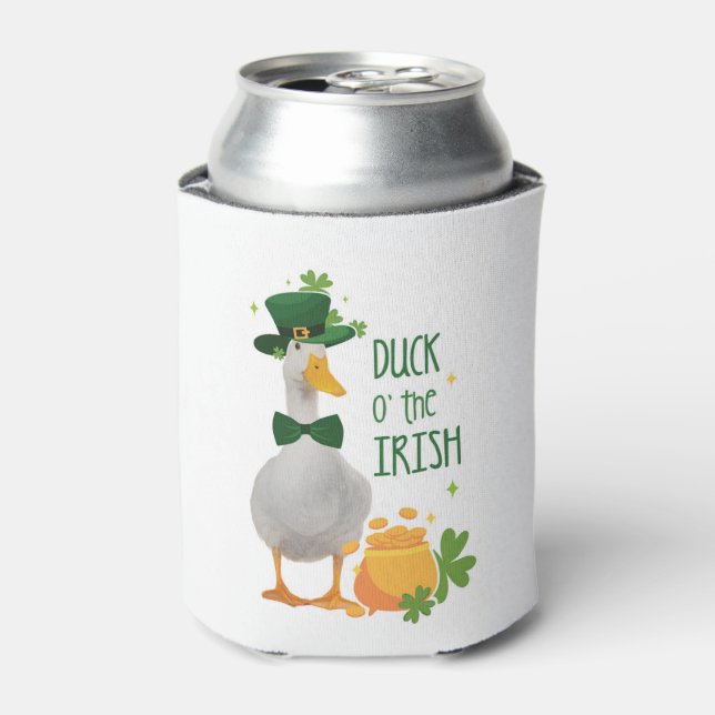 Duck o' the Irish St. Patricks Day Can Cooler (Can Front)