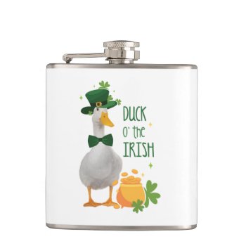 Duck o' the Irish St. Patricks Day Flask