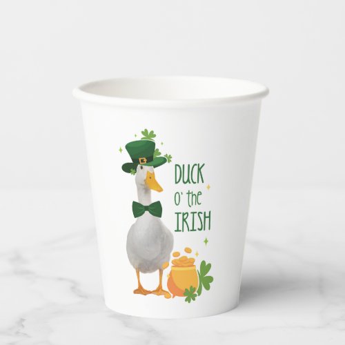 Duck o the Irish St Patricks Day Paper Cups