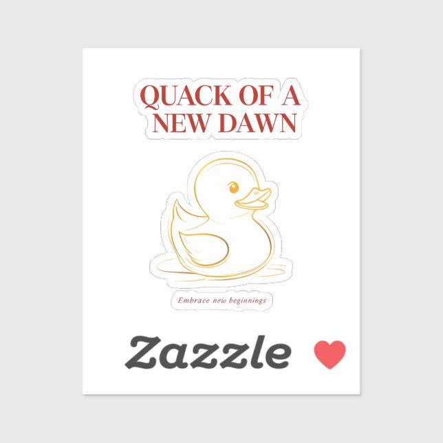 Duck of a New Dawn – Silhouette Sunrise Art Sticker (Sheet)