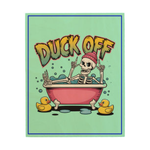 Duck Off Funny Skeleton Design-61161 Framed Art