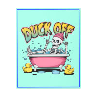 Duck Off Funny Skeleton Design-61161 Framed Art