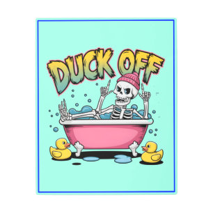 Duck Off Funny Skeleton Design-61161 Framed Art