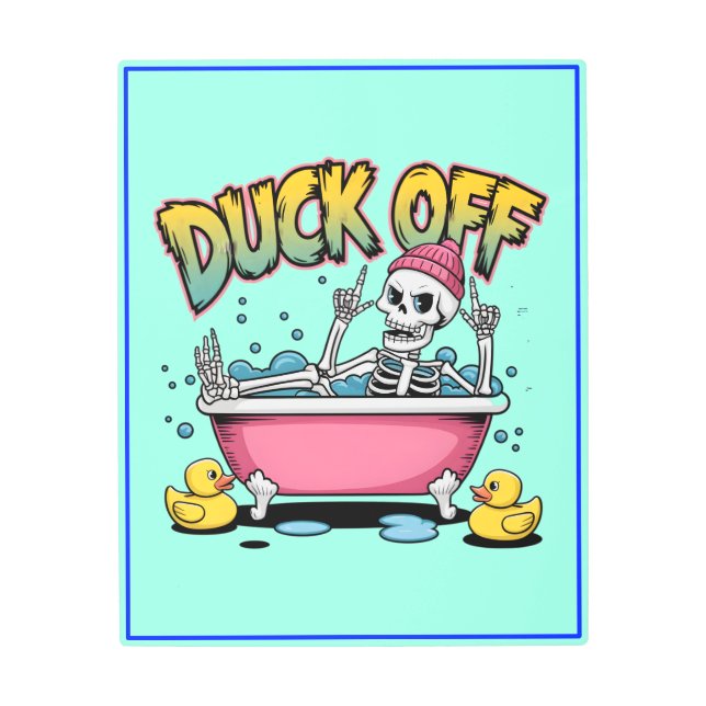 Duck Off Funny Skeleton Design-61161 Framed Art (Front)