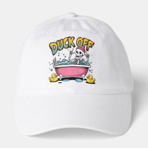Duck Off Funny Skeleton Design-61161 Hat