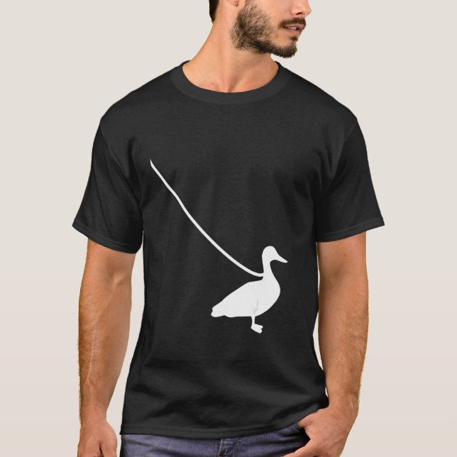 Duck on a Leash Mallard Pet Animal Duckling Farm F T-Shirt (Front)