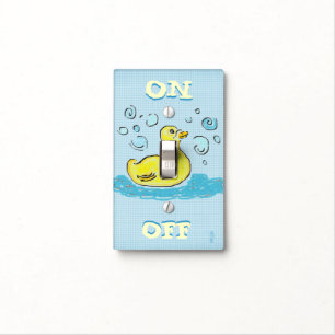 Duck on and off graphics light switch cover