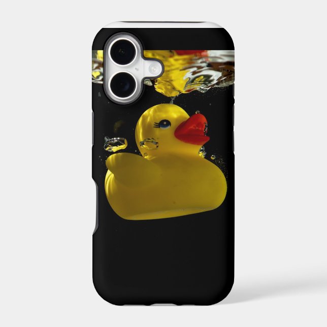Duck on Black Iphone Case (Back)