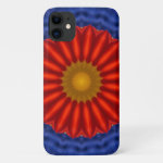 Duck on blue with red kaleidoscope iPhone 11 case