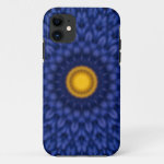 Duck on blue with yellow kaleidoscope iPhone 11 case