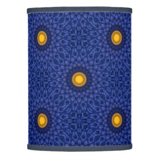 Duck on blue with yellow kaleidoscope lamp shade