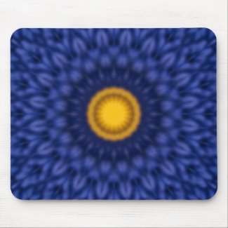 Duck on blue with yellow mouse pad