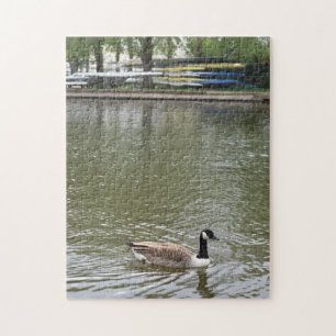 Duck on the River Avon Bird Nature Photography Jigsaw Puzzle