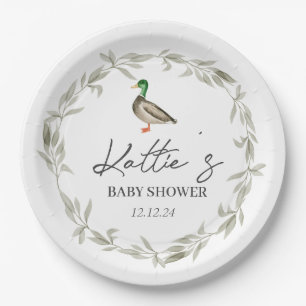 Duck paper plate, mallard plates. plates