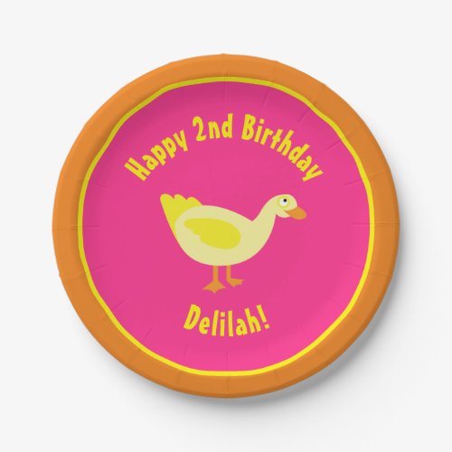 Duck Paper Plates Animal Birthday Party
