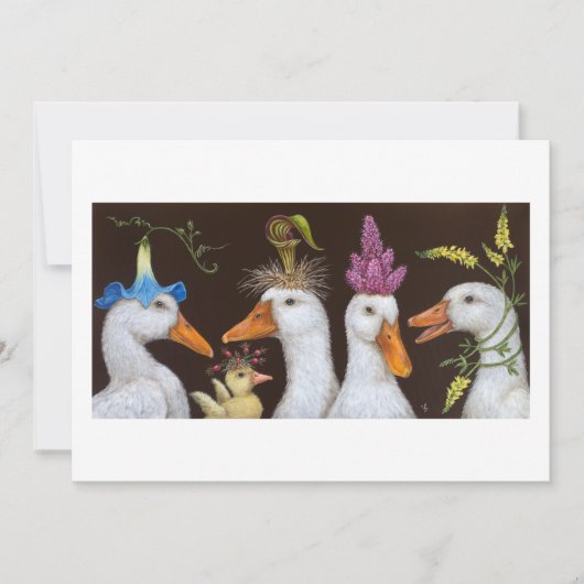 Duck party flat card (Front)