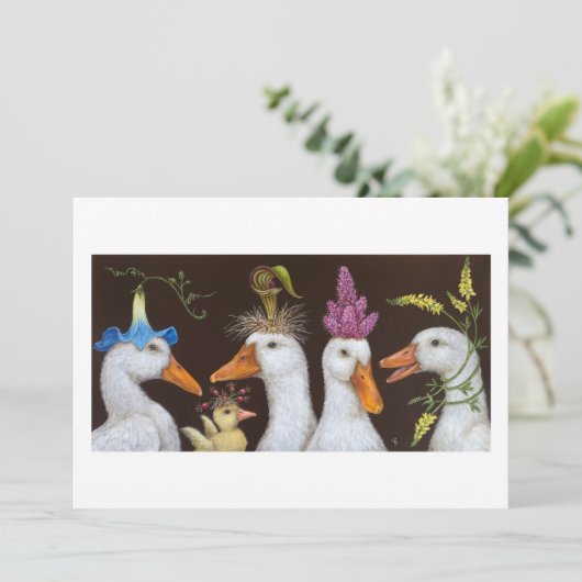 Duck party flat card (Standing Front)