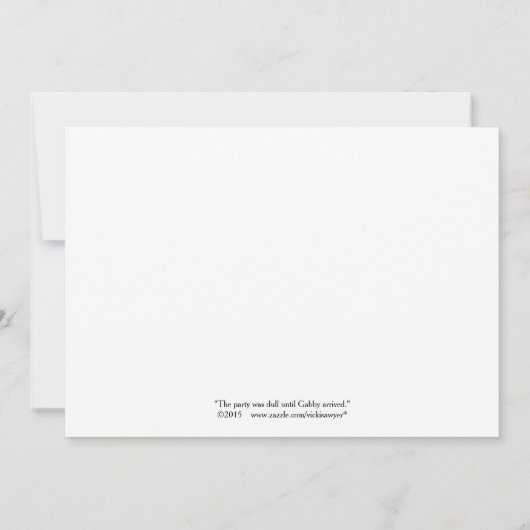 Duck party flat card (Back)